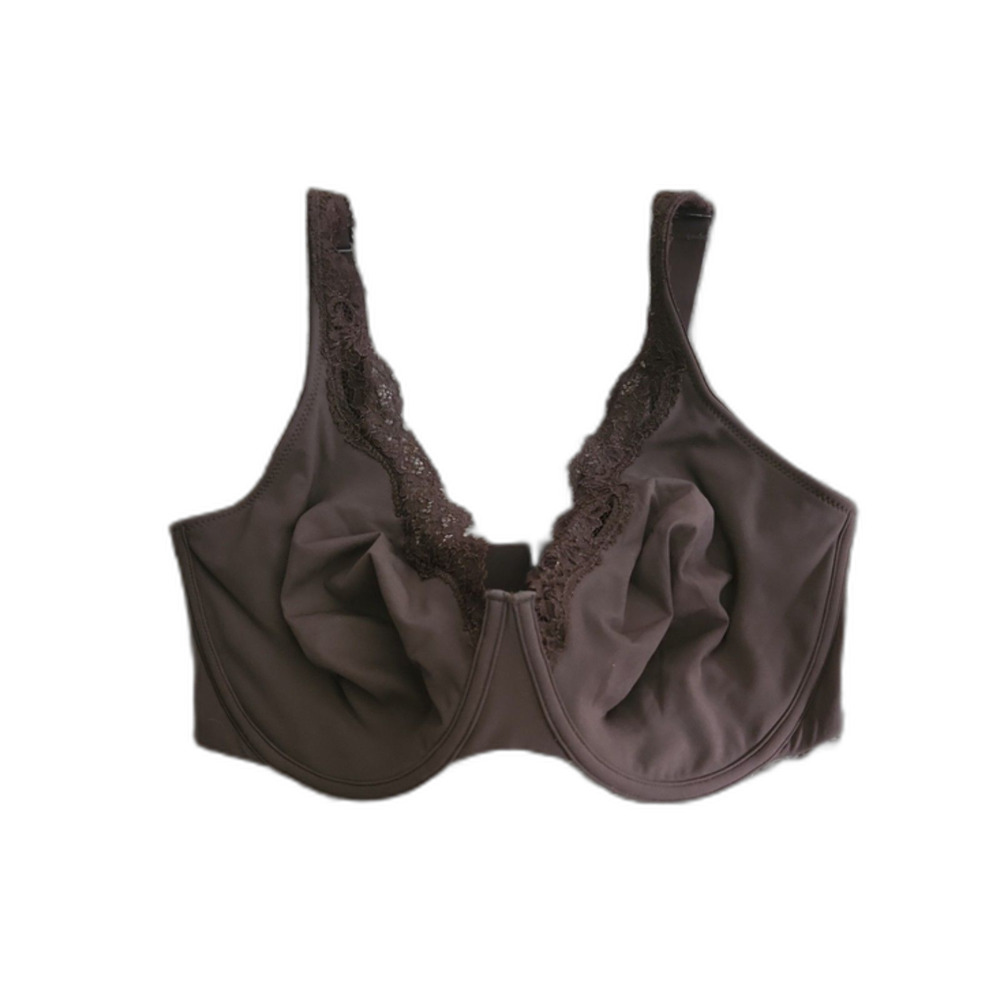 NWT SKIMS Fits Everybody Lace Unlined Full Coverage Bra, Cocoa, Size 36DDD